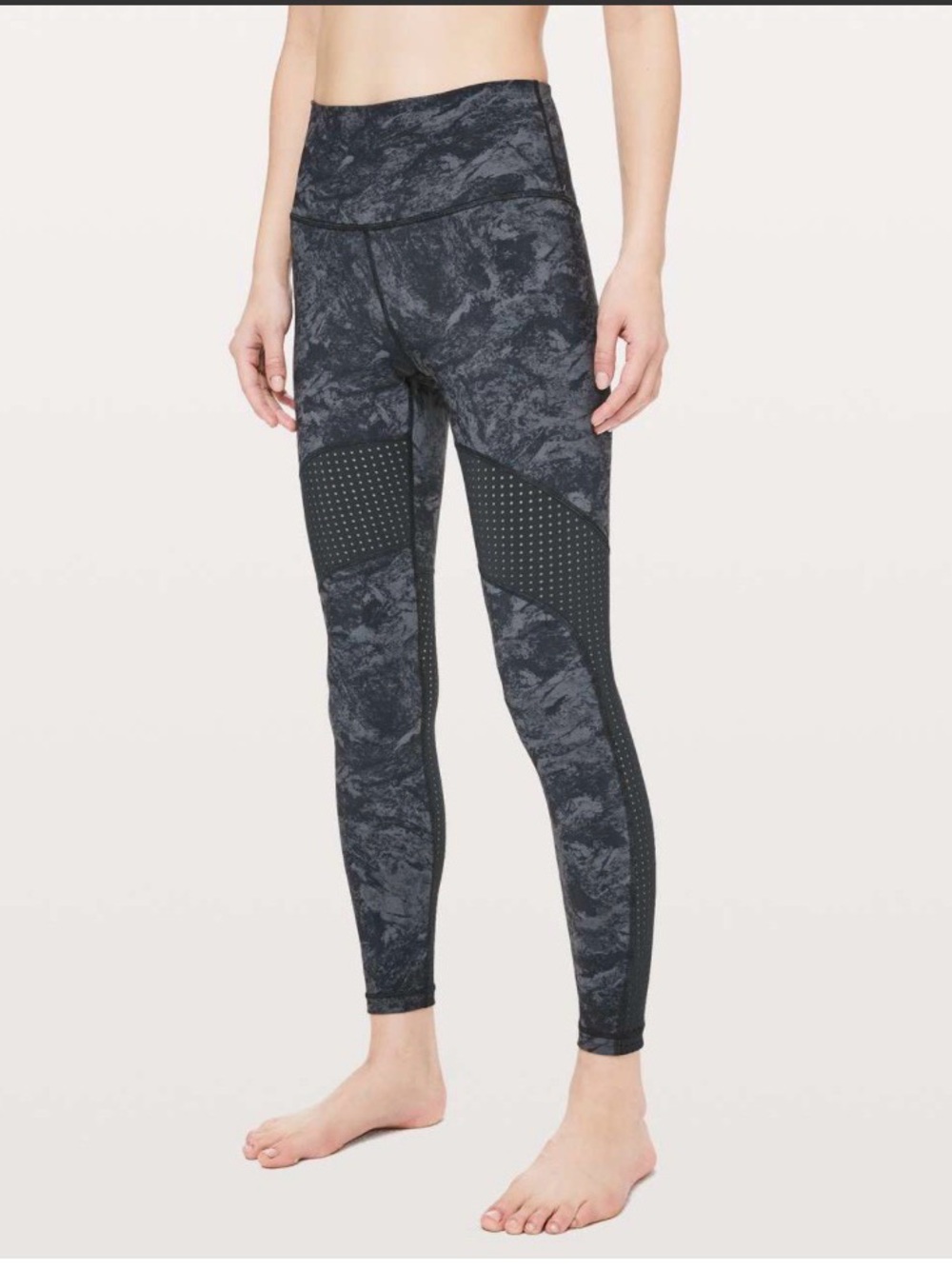 Lululemon beach Break Paddle Tight washed marble titanium deep coal/ deep coal